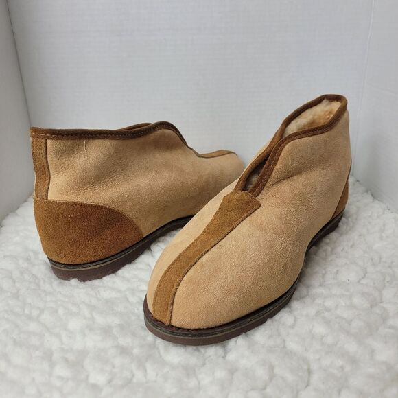 L.L. Bean Wicked Mens Ankle Boots Size 12 Shearling Lined Slipper Shoes Rare - Picture 5 of 8